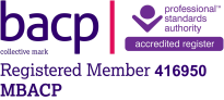 bacp logo with registered member number